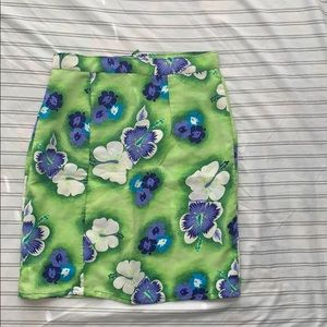 🌺 Green Floral Pencil Skirt 🌺